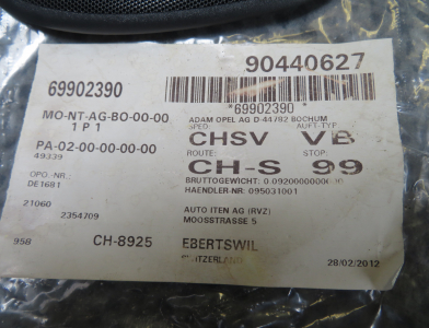 Opel Omega B Lautsprecherabdeckung